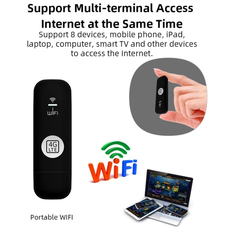 Global Edition 4G UFI LTE WiFi Dongle Wireless Router Plug-in NIC Router(Black) - 4G Mobile Wifi by PMC TechLife | Online Shopping South Africa | PMC TechLife | Buy Now Pay Later Mobicred