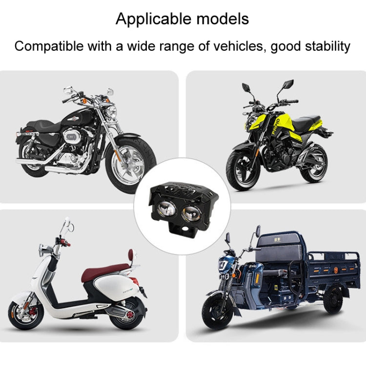 12W Motorcycle Spotlight High Bright Two Color Modified External Waterproof LED Lens Headlight(Always Bright - 3 Wire) - free shipping - PMC TechLife - Order now!