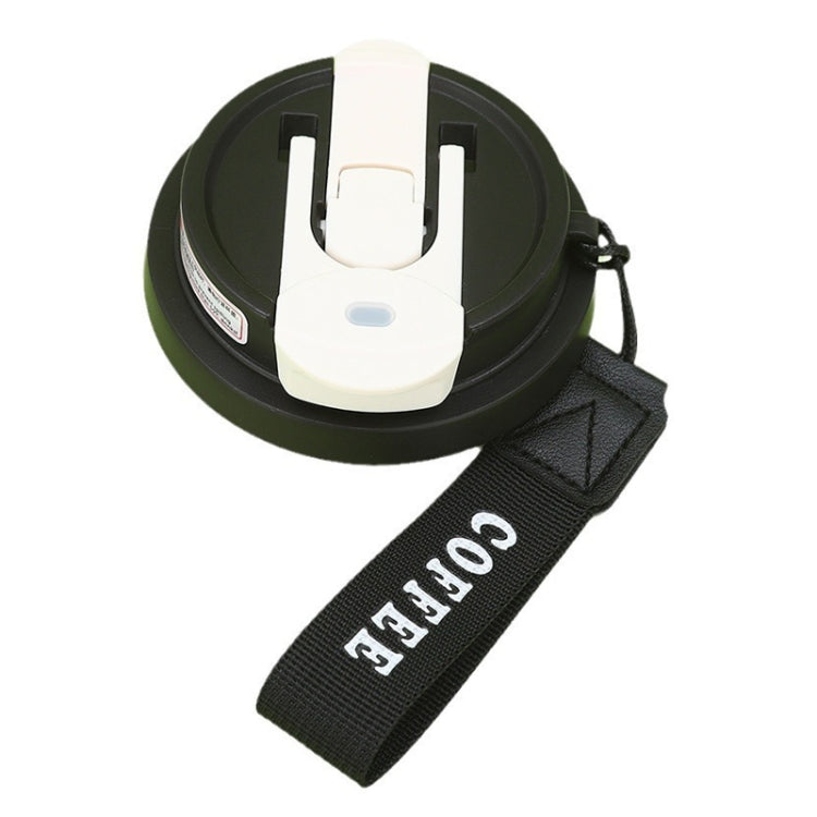 2.8 Inch Cup Mouth Straw Cup Lid Coffee Mug Replacement Lid With Hand Strip(Black) - Vacuum Thermoses & Cups by PMc TechLife | Online Shopping South Africa | PMc TechLife | Buy Now Pay Later Mobicred