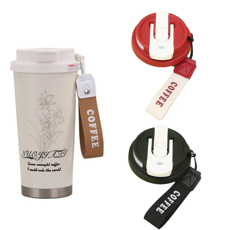 2.8 Inch Cup Mouth Straw Cup Lid Coffee Mug Replacement Lid With Hand Strip(White) - Vacuum Thermoses & Cups by PMc TechLife | Online Shopping South Africa | PMc TechLife | Buy Now Pay Later Mobicred
