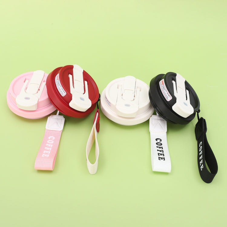 2.8 Inch Cup Mouth Straw Cup Lid Coffee Mug Replacement Lid With Hand Strip(Black) - Vacuum Thermoses & Cups by PMc TechLife | Online Shopping South Africa | PMc TechLife | Buy Now Pay Later Mobicred