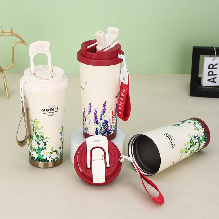 2.8 Inch Cup Mouth Straw Cup Lid Coffee Mug Replacement Lid With Hand Strip(Black) - Vacuum Thermoses & Cups by PMc TechLife | Online Shopping South Africa | PMc TechLife | Buy Now Pay Later Mobicred