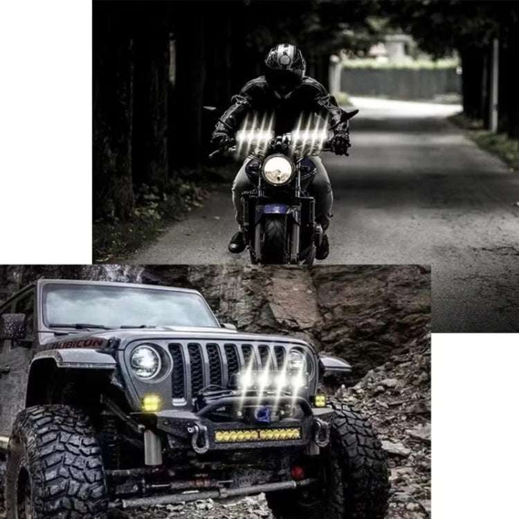 Motorcycle Spotlight External Lens Car LED Headlight Strong Spot Fog Light, Model: Flashing-2 Wires - free shipping - PMC Jewellery - Order now!