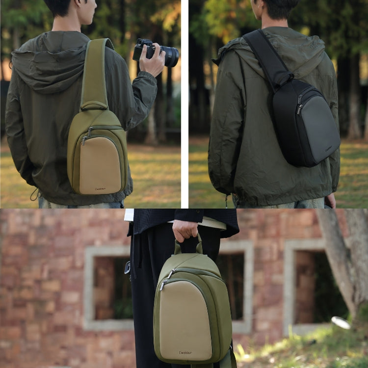 Cwatcun D148 Medium Casual Camera Bag Shoulder Crossbody Daily Photography Bag, Color: Black - free shipping - PMC TechLife - Order now!