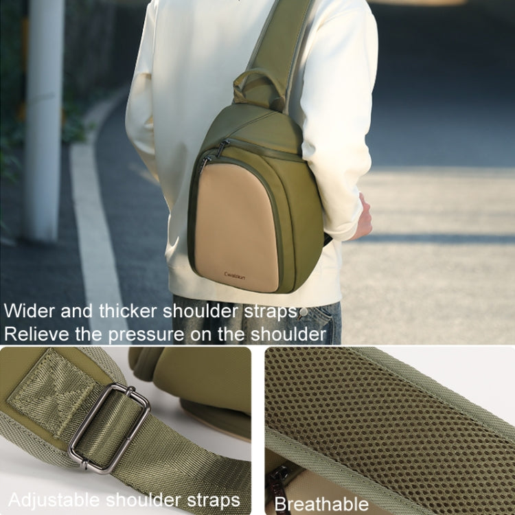 Cwatcun D148 Medium Casual Camera Bag Shoulder Crossbody Daily Photography Bag, Color: Army Green - free shipping - PMC TechLife - Order now!