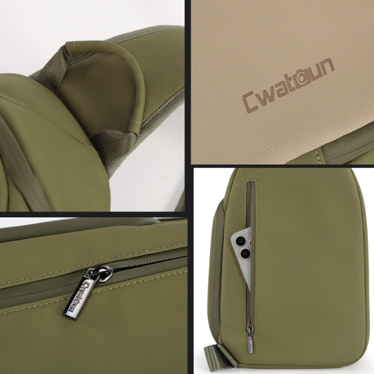 Cwatcun D148 Medium Casual Camera Bag Shoulder Crossbody Daily Photography Bag, Color: Army Green - free shipping - PMC TechLife - Order now!