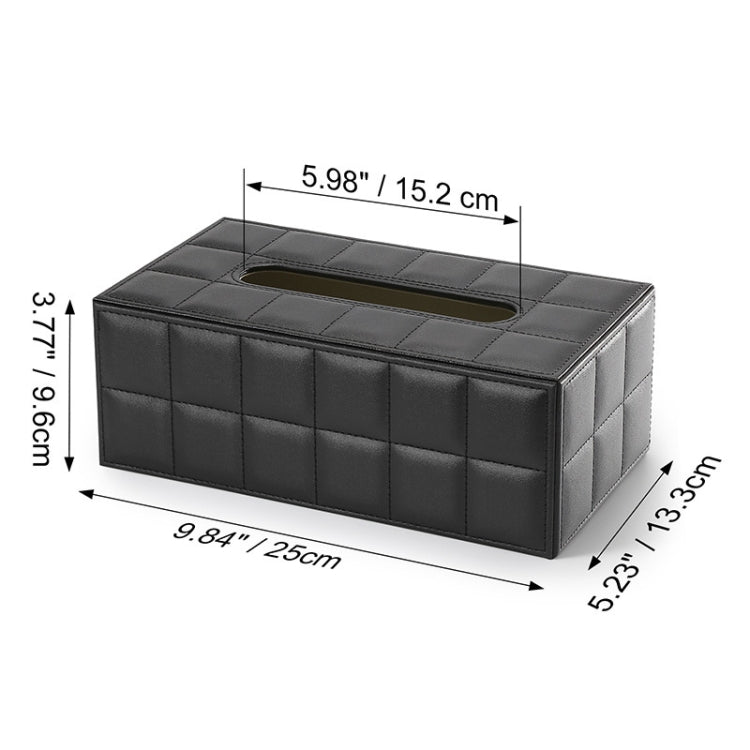 PU Leather Tissue Box Living Room Coffee Table Desktop Paper Holder Car Hotel Tissue Storage Box(Marble) - Storage Boxes by PMc TechLife | Online Shopping South Africa | PMc TechLife | Buy Now Pay Later Mobicred