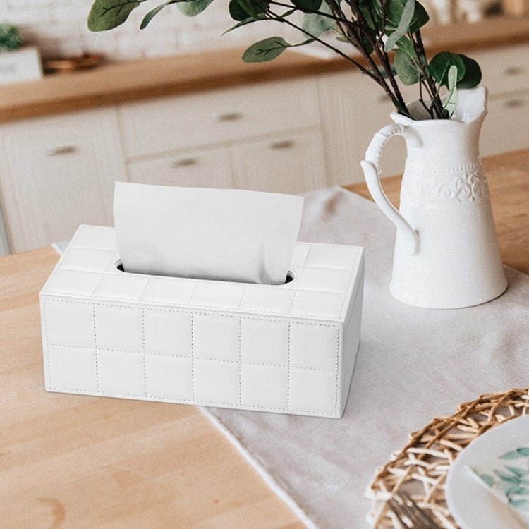 PU Leather Tissue Box Living Room Coffee Table Desktop Paper Holder Car Hotel Tissue Storage Box(Marble) - Storage Boxes by PMc TechLife | Online Shopping South Africa | PMc TechLife | Buy Now Pay Later Mobicred