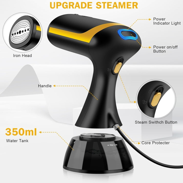 Small Portable Handheld Household Steam Spray Clothes Wrinkle Removal Iron, Size: UK Plug(Black) - free shipping - PMC TechLife - Order now!