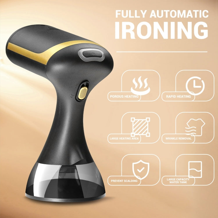 Small Portable Handheld Household Steam Spray Clothes Wrinkle Removal Iron, Size: UK Plug(Black) - free shipping - PMC TechLife - Order now!