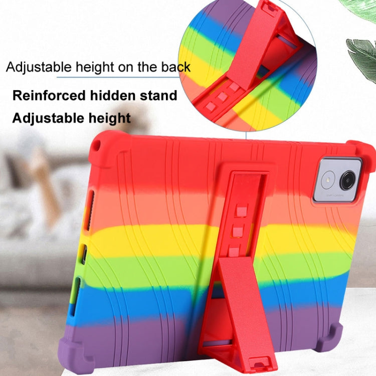 For Lenovo Tab K11 Plus Shockproof Silicone Tablet Protective Case With Holder(Black) - Lenovo by PMC TechLife | Online Shopping South Africa | PMC TechLife | Buy Now Pay Later Mobicred