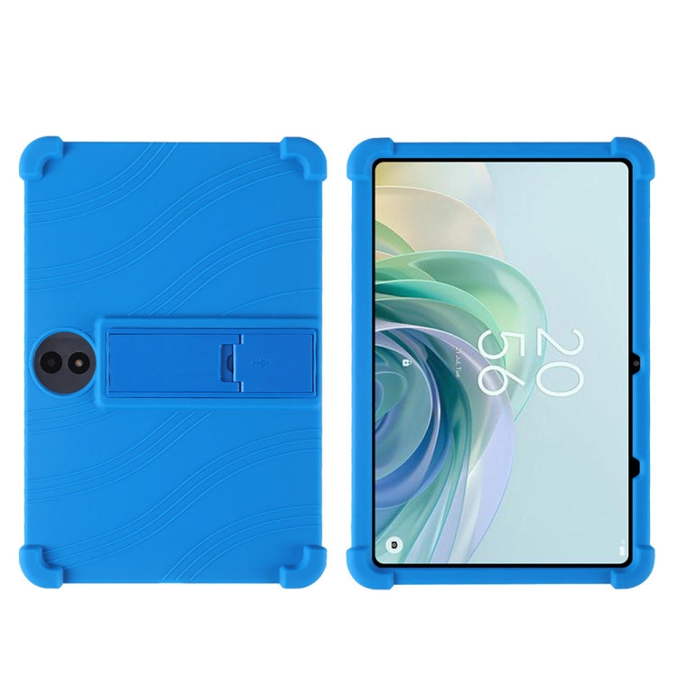 For TCL TAB 11 FE Shockproof Silicone Tablet Protective Case With Holder(Blue) - Others by PMC TechLife | Online Shopping South Africa | PMC TechLife | Buy Now Pay Later Mobicred