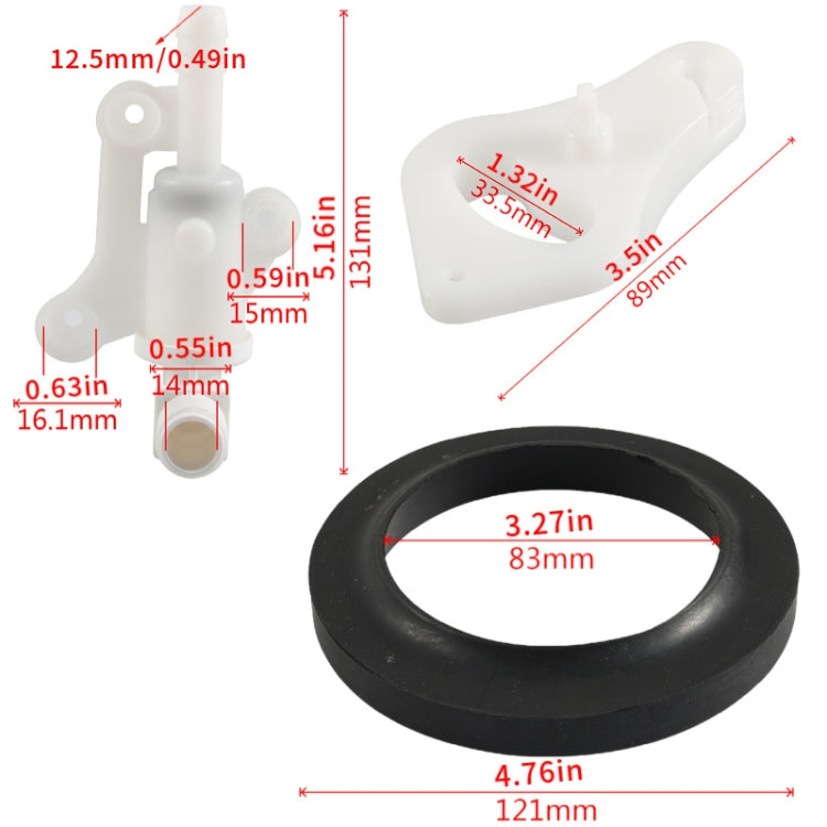 RV Toilet Water Module Components For Thetford Aqua-Magic, Model: A10109+Hose Clamp+Raw Tape - free shipping - PMC Jewellery - Order now!