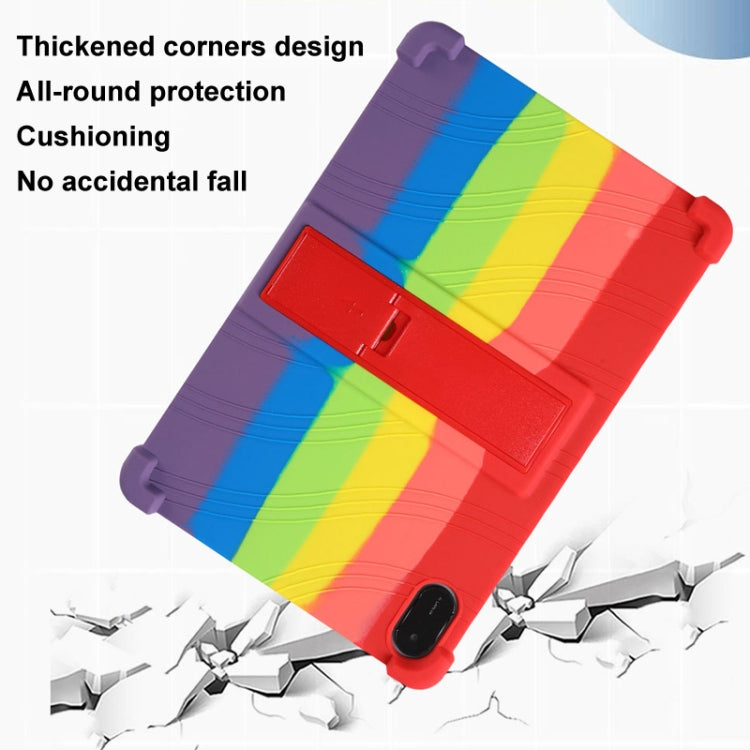 For Honor Pad X9 Shockproof Silicone Tablet Protective Case With Holder(Rainbow Color) - Honor by PMC TechLife | Online Shopping South Africa | PMC TechLife | Buy Now Pay Later Mobicred