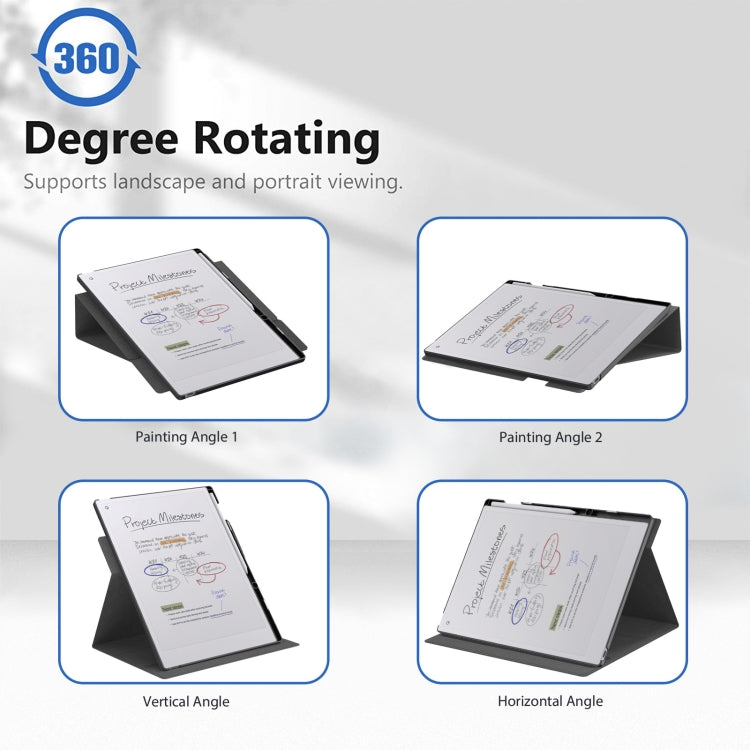For reMarkable Paper Pro 2024 11.8 inch Rotating Dormant Case(Black) - Others by PMC TechLife | Online Shopping South Africa | PMC TechLife | Buy Now Pay Later Mobicred