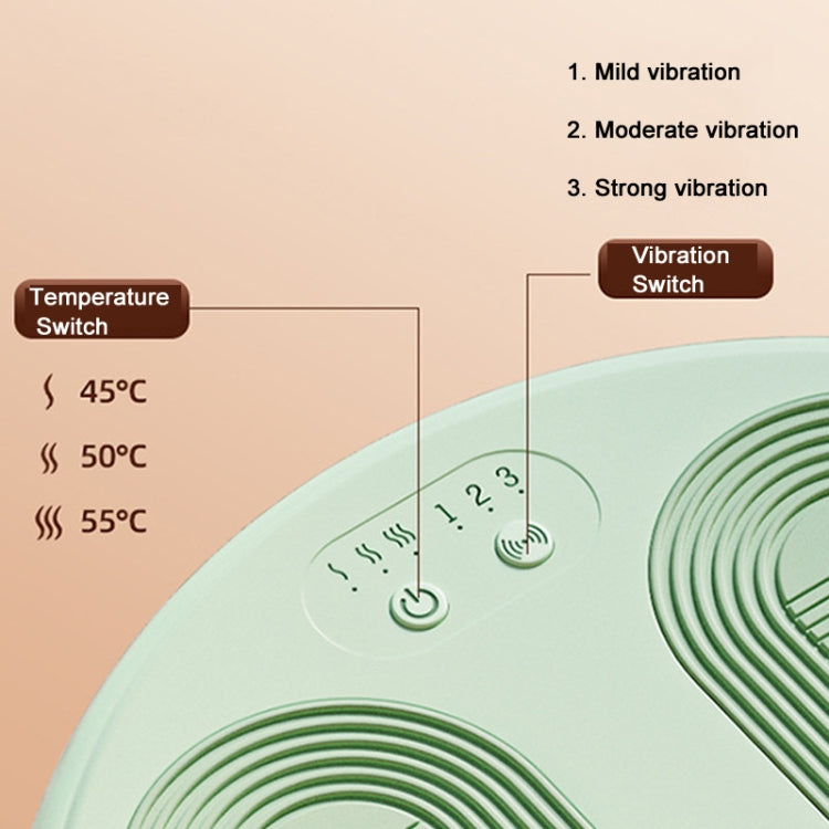5V USB Plug Foot Massager Warmer 3 Levels Temperature & Vibration Adjustable(Milk Green) - free shipping - PMC TechLife - Order now!