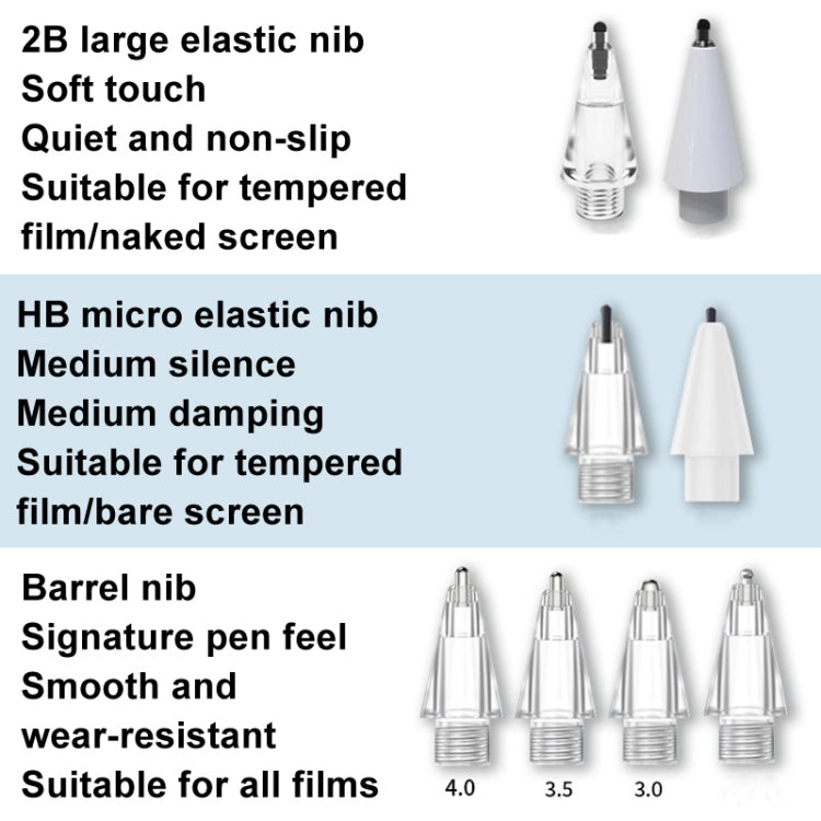 For Huawei M-Pencil 2 / 3 Mute Damping Anti-slip Replacement Nibs, Style: 3.5 Middle Pin Transparent - Pencil Accessories by PMc TechLife | Online Shopping South Africa | PMc TechLife | Buy Now Pay Later Mobicred