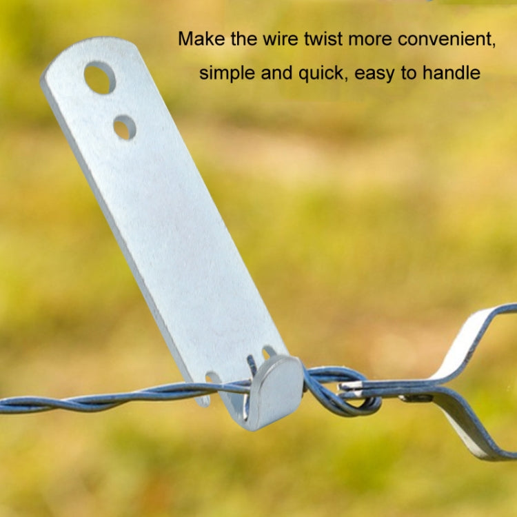 2pcs /Set Wire Twister T-Post Clamp Fence Wire Rope Winder(Silver) - Others by PMC TechLife | Online Shopping South Africa | PMC TechLife | Buy Now Pay Later Mobicred