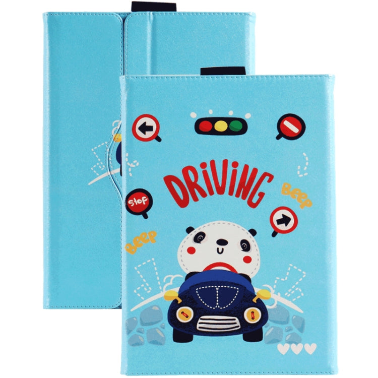 For UMIDIGI G1 Tab 10-11 inch Universal 360 Degree Rotation Leather Tablet Case(Blue Car) - Others by PMC TechLife | Online Shopping South Africa | PMC TechLife | Buy Now Pay Later Mobicred