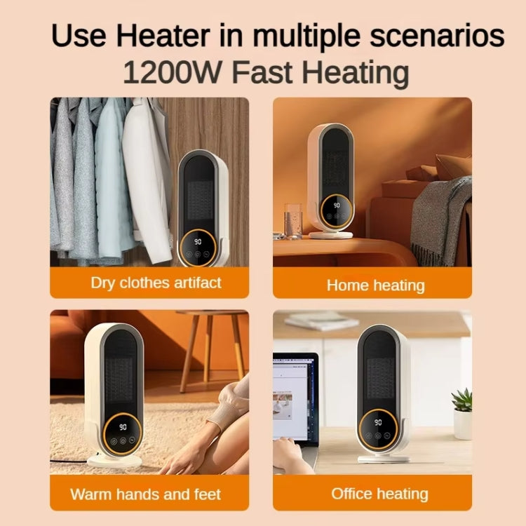 E68S 1200W PTC Ceramic Heating Desktop Smart Electric Heater, Plug: US Plug(Remote Control Model) - Electric Heaters by PMC TechLife | Online Shopping South Africa | PMC TechLife | Buy Now Pay Later Mobicred