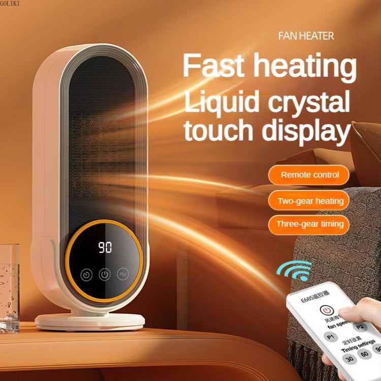 E68S 1200W PTC Ceramic Heating Desktop Smart Electric Heater, Plug: UK Plug(Remote Control Model) - Electric Heaters by PMC TechLife | Online Shopping South Africa | PMC TechLife | Buy Now Pay Later Mobicred