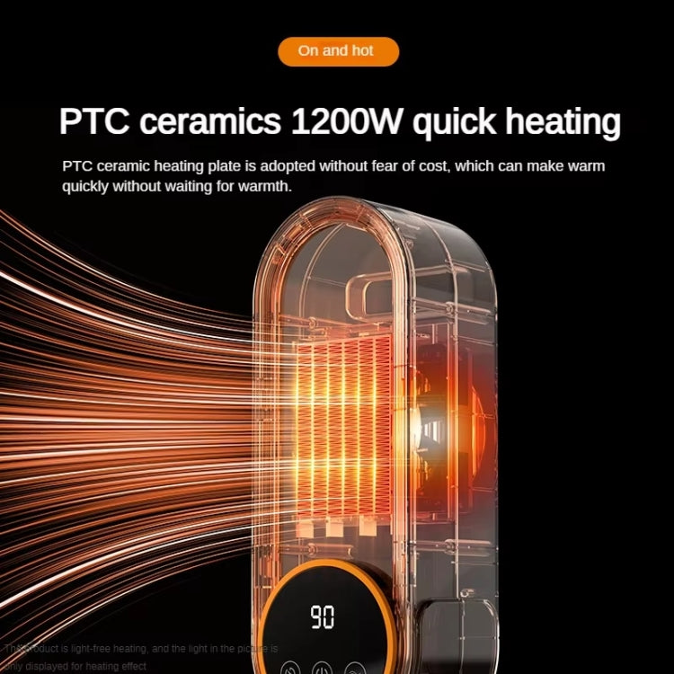 E68S 1200W PTC Ceramic Heating Desktop Smart Electric Heater, Plug: UK Plug(Remote Control Model) - Electric Heaters by PMC TechLife | Online Shopping South Africa | PMC TechLife | Buy Now Pay Later Mobicred