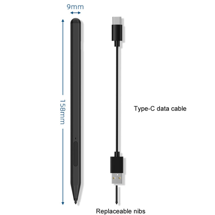 For Microsoft Surface Pro/Go/Laptop/Book Anti-Touch Handwriting Capacitive Pen(Black) - Stylus Pen by PMC TechLife | Online Shopping South Africa | PMC TechLife | Buy Now Pay Later Mobicred