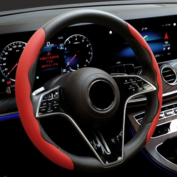 38cm Liquid Silicone Sweat-Absorbing Anti-Skid Car Steering Wheel Cover(Red) - Steering Wheel Accessories by PMC TechLife | Online Shopping South Africa | PMC TechLife | Buy Now Pay Later Mobicred