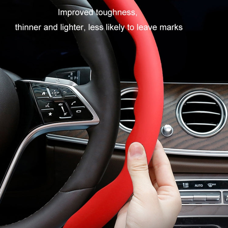 38cm Liquid Silicone Sweat-Absorbing Anti-Skid Car Steering Wheel Cover(Lavender Gray) - Steering Wheel Accessories by PMC TechLife | Online Shopping South Africa | PMC TechLife | Buy Now Pay Later Mobicred