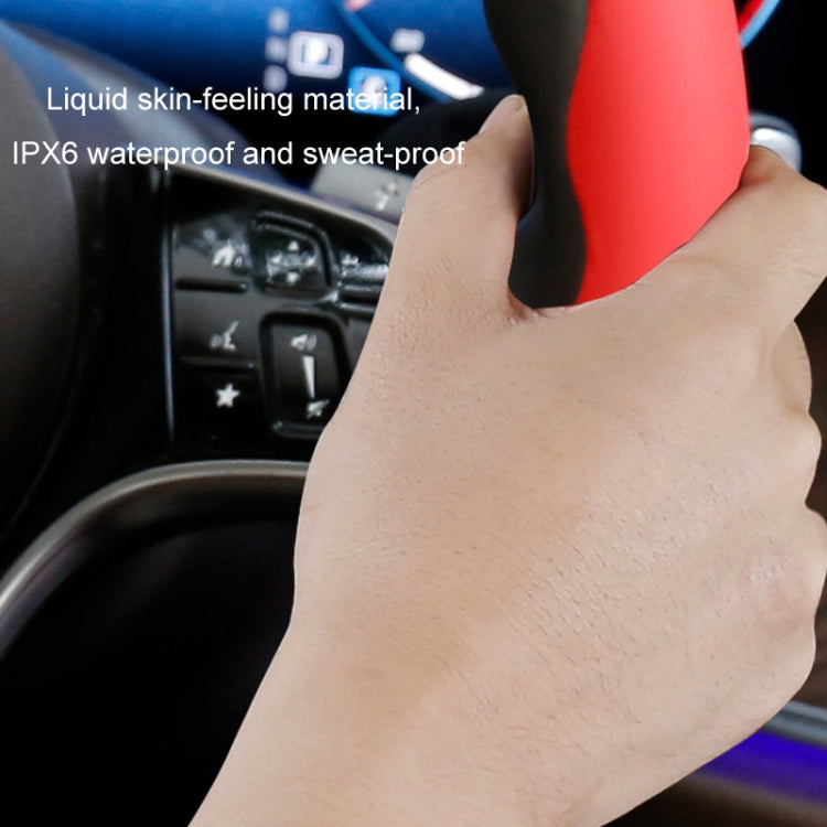 38cm Liquid Silicone Sweat-Absorbing Anti-Skid Car Steering Wheel Cover(Orange) - free shipping - PMC TechLife - Order now!