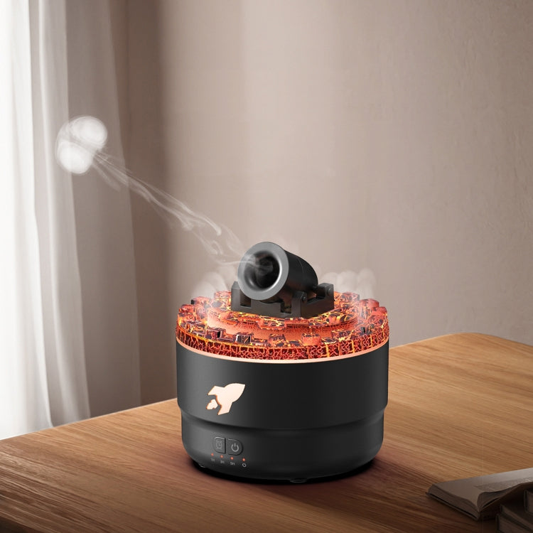Turret Shape Aromatherapy Humidifier With 3-speed Timer 7-color Atmosphere Light EU Plug Black - free shipping - PMC TechLife - Order now!