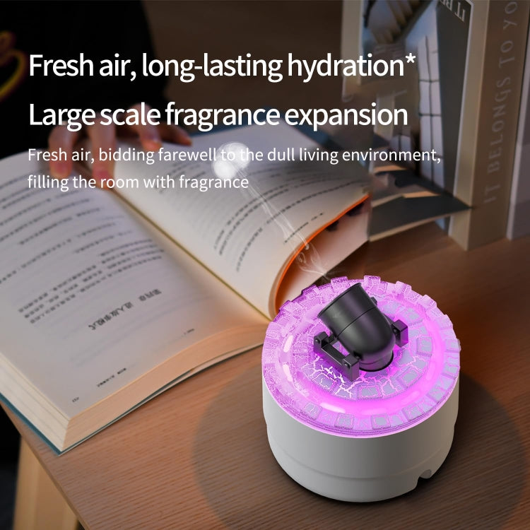 Turret Shape Aromatherapy Humidifier With 3-speed Timer 7-color Atmosphere Light EU Plug White - free shipping - PMC TechLife - Order now!
