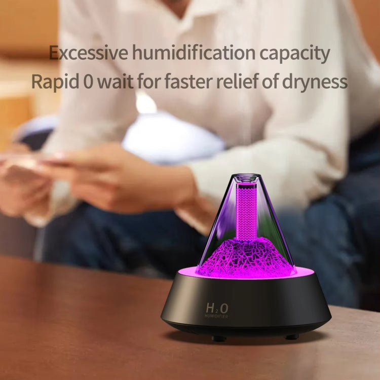 80ml Volcanic Lava Aromatherapy Humidifier With Colorful Lights USB Plug Power(White) - free shipping - PMC TechLife - Order now!