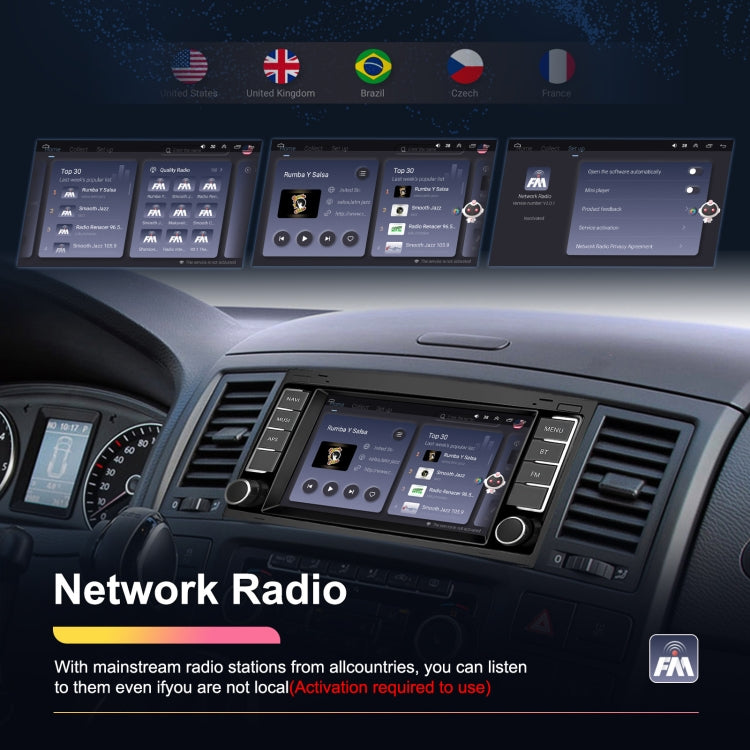 4+64G For Volkswagen Touareg 7-Inch Car WiFi Player Android 13 System Support CarPlay/Android Auto With AHD Camera and Mic - free shipping - PMC Jewellery - Order now!