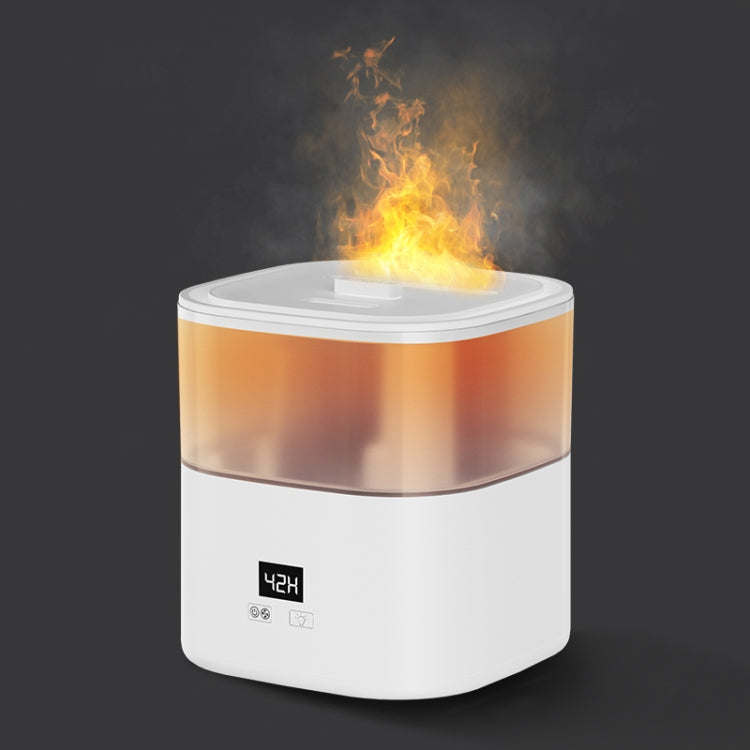 JSQ-58 1.1L large Capacity Digital Display Flame Atomization Humidifier, Color: White(UK Plug) - free shipping - PMC TechLife - Order now!