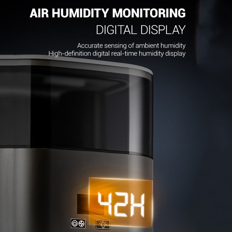 JSQ-58 1.1L large Capacity Digital Display Flame Atomization Humidifier, Color: Rose Gold(US Plug) - free shipping - PMC TechLife - Order now!