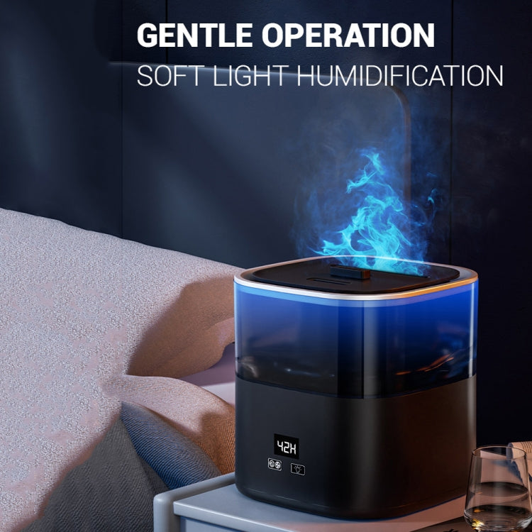 JSQ-58 1.1L large Capacity Digital Display Flame Atomization Humidifier, Color: Matt Black(EU Plug) - free shipping - PMC TechLife - Order now!