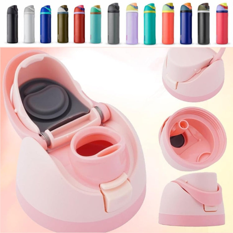 Replacement Lid for Owala Freesi Cup No Leakage One Button Open With Carry Loop(White Blue) - Vacuum Thermoses & Cups by PMc TechLife | Online Shopping South Africa | PMc TechLife | Buy Now Pay Later Mobicred