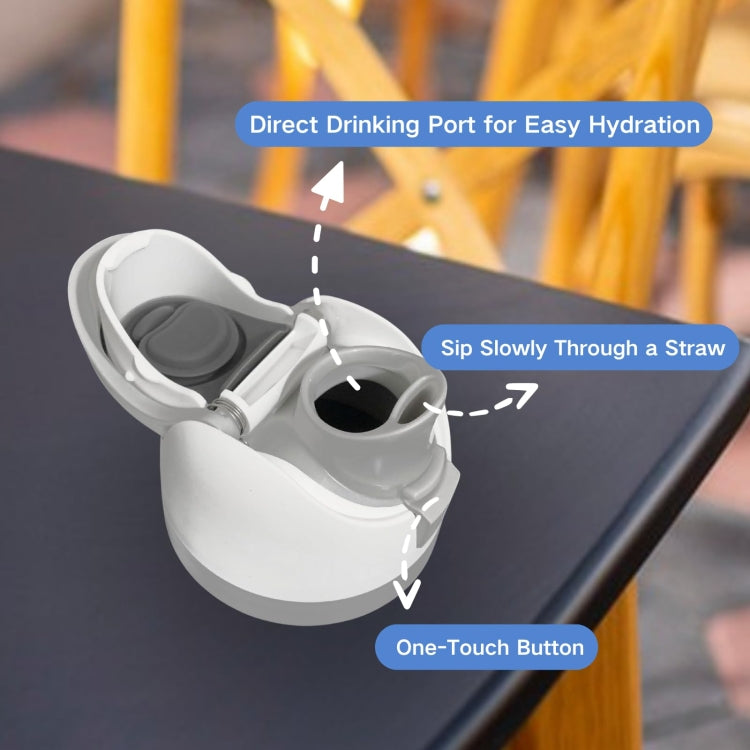 Replacement Lid for Owala Freesi Cup No Leakage One Button Open With Carry Loop(White Blue) - Vacuum Thermoses & Cups by PMc TechLife | Online Shopping South Africa | PMc TechLife | Buy Now Pay Later Mobicred