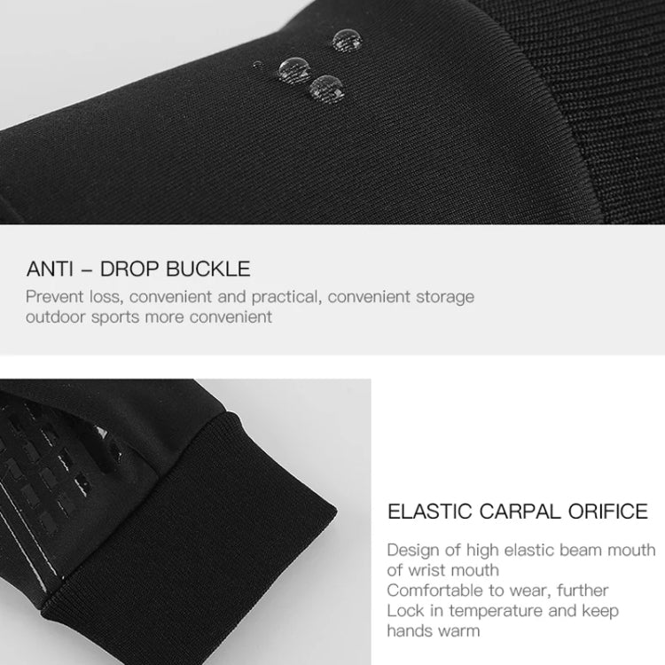 Kyncilor Waterproof Cycling Warm Gloves Two-finger Touch Screen Ultra-soft Velvet Outdoor Gloves, Size: XL(Gray) - Full Finger Gloves by Kyncilor | Online Shopping South Africa | PMC TechLife | Buy Now Pay Later Mobicred