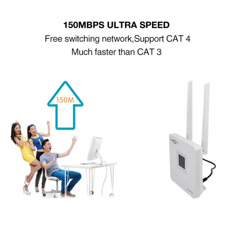 European Version B1/3/7/8/20/38/39/40/41 4G LTE CPE Colorful Screen Router Triple Network Plug and Play Mobile Router, EU Plug - Wireless Routers by PMC TechLife | Online Shopping South Africa | PMC TechLife | Buy Now Pay Later Mobicred