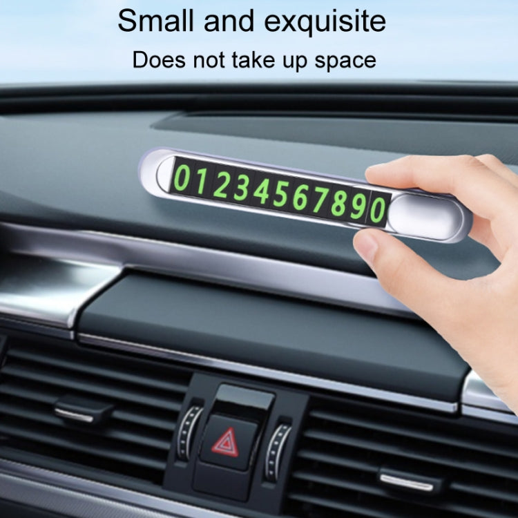 T1 Car Hidden Moving Phone Plate Vehicle Temporary Parking Number Board(Silver) - Parking Card by PMC TechLife | Online Shopping South Africa | PMC TechLife | Buy Now Pay Later Mobicred