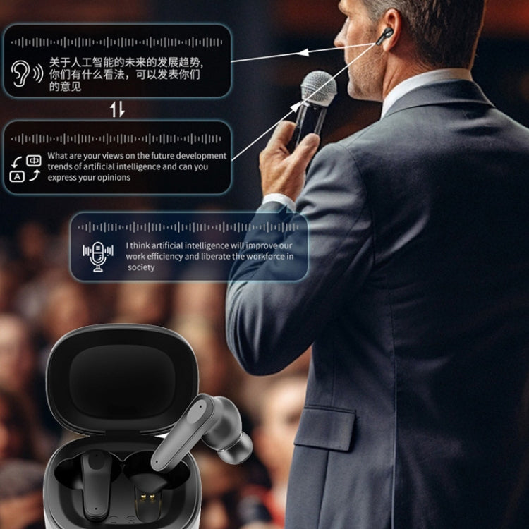 A98 AI Intelligent Translation Wireless Physical Noise Cancellation Bluetooth Earphones(Black) -  by PMC TechLife | Online Shopping South Africa | PMC TechLife | Buy Now Pay Later Mobicred