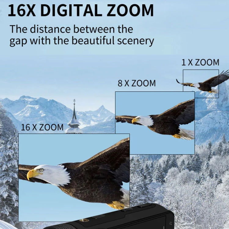 16MP 16X Digital Zoom Vlogging Camera Video Camcorder with 2.4 Inch Flip Screen, Spec: Standard UK Plug - Video Cameras by PMC TechLife | Online Shopping South Africa | PMC TechLife | Buy Now Pay Later Mobicred