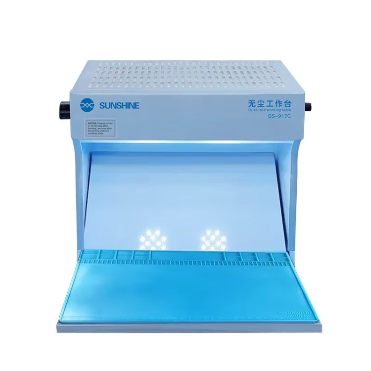 SUNSHINE SS-917C Mobile Phone Screen Repair Dust-free Workbench Green White Light Dual Lamps Dust Display Lamp Operator Bench US Plug - free shipping - PMC TechLife - Order now!