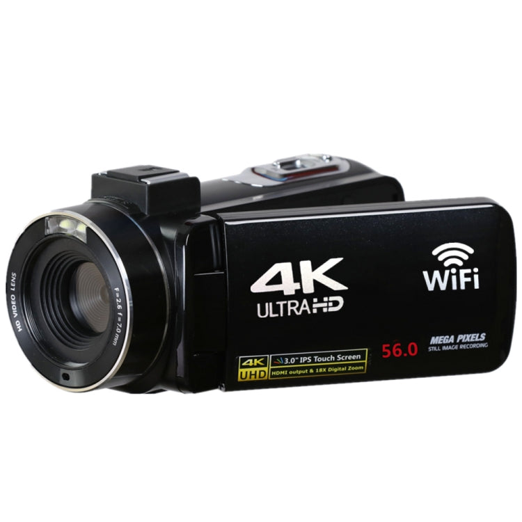 4K  Digital Video Camera 3 Inch IPS Touch Screen 56MP 18X Digital Zoom WiFi Camcorder, Spec: Standard - Video Cameras by PMC TechLife | Online Shopping South Africa | PMC TechLife | Buy Now Pay Later Mobicred