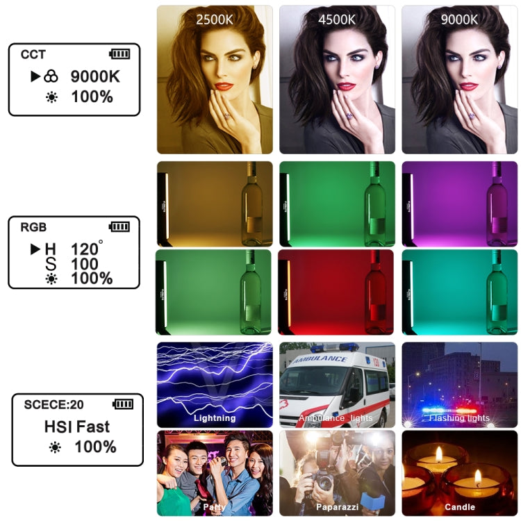 VLOGLITE W200RGB Full Colorful Handheld Fill Light Stick Live Photography Ambient Light Outdoor Lighting - free shipping - PMC TechLife - Order now!