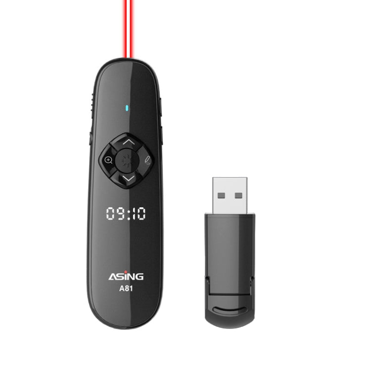 ASiNG A81 PPT Page Turning Clicker With Timing Function & 32G 3-in-1 USB Receiver, Color: Red Light - free shipping - PMC TechLife - Order now!