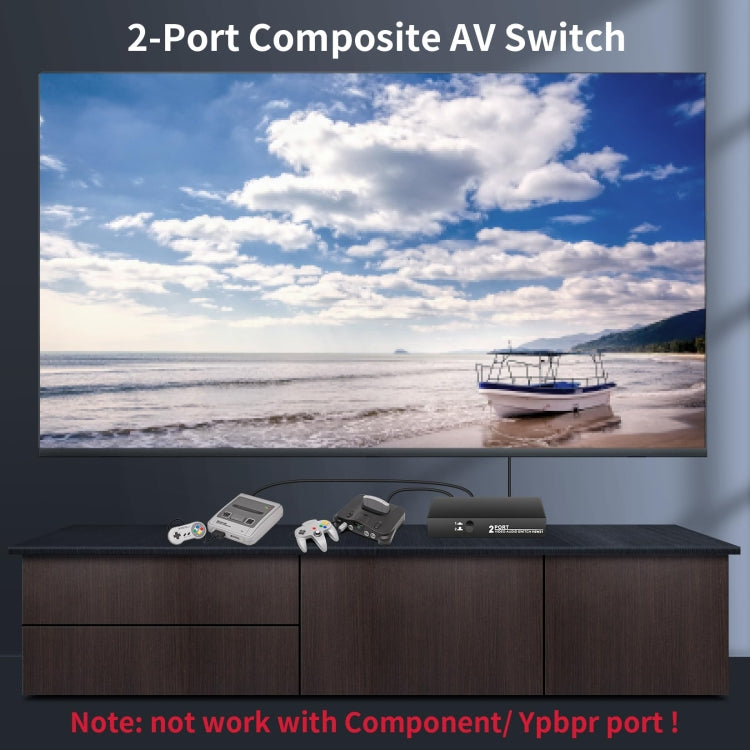 VSW21 AV 2 In 1 Out Audio Switcher RCA Audio Selector Box - free shipping - PMC TechLife - Order now!