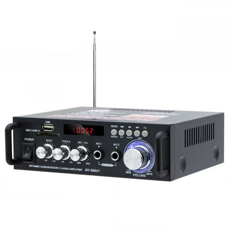 AV-298BT 300W+300W Hi-Fi Stereo Amplifier Bluetooth Home Audio Karaoke Digital Amplifier US Plug -  by PMC TechLife | Online Shopping South Africa | PMC TechLife | Buy Now Pay Later Mobicred